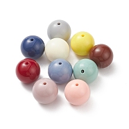 Opaque Acrylic Beads, Round, Mixed Color, 19.5mm, Hole: 2.3mm, about 114pcs/500g(SACR-XCP0001-03)