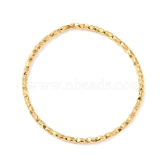 304 Stainless Steel Linking Rings, Textured, Round Ring, Real 18K Gold Plated, 24~25x1mm, Inner Diameter: 22~23mm(STAS-Z041-07G)