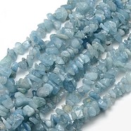 Natural Aquamarine Chip Beads Strands, 5~8x5~8mm, Hole: 1mm, about 32 inch(G-L154-19)