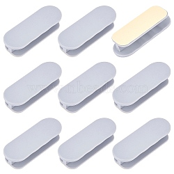ABS Plastic Self-Stick Instant Cabinet Drawer Handle, for Window Sliding Door, Wardrobe Stick-on Handles, Gray, 90.5x32.5x20.5mm, Grooved: 13.5mm(FIND-WH0053-28B)