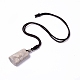 Natural Fossil Coral Arch Pendant Necklace with Nylon Cord for Women(NJEW-C002-03)-2