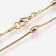 304 Stainless Steel Snake Chain Necklaces(X-NJEW-G313-15G)-2