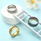 3Pcs 3 Colors 201 Stainless Steel Curb Chain Finger Rings Set for Women(RJEW-YW0001-02)-5