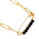 Натуральный черный агат кулон ожерелье(NJEW-JN03013-01)-1