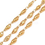 5M 304 Stainless Steel Pliers Link Chains, Soldered, with Spool, Ion Plating(IP), Long-Lasting Plated, Real 18K Gold Plated, 9.5x4x3.5mm, about 16.40 Feet(5m)/Roll(SA-CBA7953-03G)