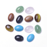 Natural & Synthetic Mixed Stone Cabochons, Oval, 7x5x2~3mm(G-F605E-B)