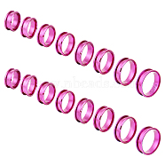 16Pcs 8 Size 201 Stainless Steel Grooved Finger Ring Settings, Ring Core Blank, for Inlay Ring Jewelry Making, Medium Violet Red, Inner Diameter: 16~22mm, Groove: 4mm, 2Pcs/size(STAS-UN0051-60C)