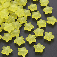 Transparent Acrylic Beads, Imitation Jelly, Star, Yellow, 10x10.5x6mm, Hole: 1.6mm, about 1690pcs/500g(MACR-S373-26E-09)