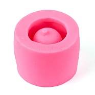 Column Flower Pot Food Grade Silicone Mold, Ceramic Cement Clay Mold, for DIY Succulent Plant Resin Casting Making, Hot Pink, 106x85mm, Inner Diameter: 72x76mm(DIY-K024-02)