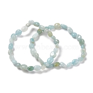 Natural Amazonite Beaded Stretch Bracelets, Tumbled Stone, Nuggets, Inner Diameter: 2~2-1/8 inch(5.2~5.5cm)(BJEW-F414-02A-03)