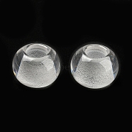 Transparent Resin European Beads, Large Hole Beads, Rondelle, Clear, 14x10mm, Hole: 6mm(RESI-D070-01)