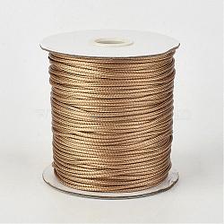 Eco-Friendly Korean Waxed Polyester Cord, BurlyWood, 0.5mm, about 169.51~174.98 Yards(155~160m)/Roll(YC-P002-0.5mm-1117)