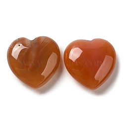 Natural Carnelian Healing Stones, Heart Love Stones, Pocket Palm Stones for Reiki Ealancing, 30x30x11.5~12.5mm(G-G020-01I)