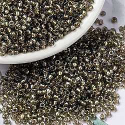 MIYUKI Round Rocailles Beads, Japanese Seed Beads, (RR3540) Fancy Lined Champagne, 8/0, 3mm, Hole: 1mm, about 2111~2277pcs/50g(SEED-X0055-RR3540)