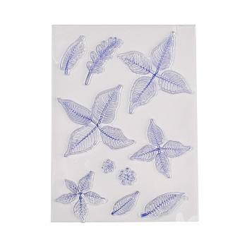 Plastic Stamps, for DIY Scrapbooking, Photo Album Decorative, Cards Making, Stamp Sheets, Leaf Pattern, 210x147~150x3mm