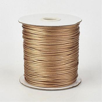 Eco-Friendly Korean Waxed Polyester Cord, BurlyWood, 0.5mm, about 169.51~174.98 Yards(155~160m)/Roll
