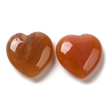 Natural Carnelian Healing Stones, Heart Love Stones, Pocket Palm Stones for Reiki Ealancing, 30x30x11.5~12.5mm