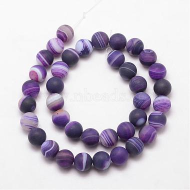 Natural Striped Agate/Banded Agate Bead Strands(G-K166-12-10mm-02)-2