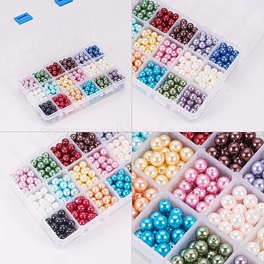 umweltfreundliche gefärbte Glasperlen runde Perlen(HY-PH0013-08)-5