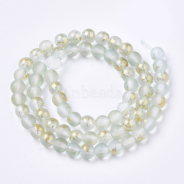 Frosted Spray Painted Glass Beads Strands(X-GLAA-N035-03B-C09)-2