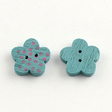 2-Hole Printed Wooden Buttons(BUTT-R031-240)-2