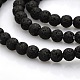 Natural Lava Rock Round Beads Strands(G-N0120-18-4mm)-1