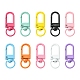 10Pcs 10 Colors Spray Painted Eco-Friendly Alloy Swivel Snap Hooks Clasps(FIND-YW0003-04)-1