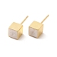 Boucles d'oreilles cubes en émail(EJEW-P210-02G-01)-1