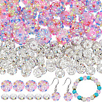 DIY Jewelry Making Kits, including Resin & Brass Rhinestone Beads, Mixed Color, 8~14x3.5~12, Hole: 2~2.5mm(DIY-PA0001-97)