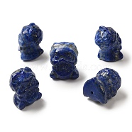 Natural Lapis Lazuli Carved Beads, Wealth Pi Xiu/Pi Yao, 17.5x14x14mm, Hole: 1.2mm(G-P550-10)