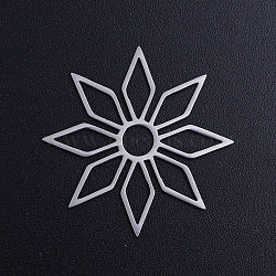 201 Stainless Steel Filigree Joiners, Flower, Stainless Steel Color, 29.5x29.5x1mm(STAS-T049-T672-1)