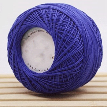 45g Cotton Size 8 Crochet Threads, Embroidery Floss, Yarn for Lace Hand Knitting, Dark Slate Blue, 1mm
