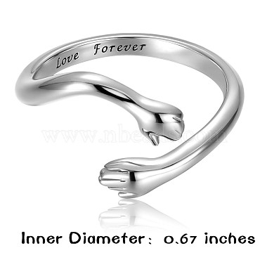 кольцо-манжета из серебра 925 пробы с родиевым покрытием 925(JR860A)-3