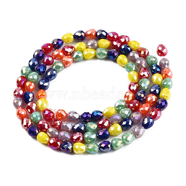 Electroplate Opaque Solid Color Glass Beads Strands(EGLA-N022-26A-04)-2