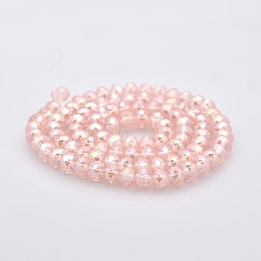 AB Color Plated Faceted Rondelle Electroplate Glass Beads Strands(GLAA-A024D-AB05)-2