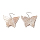 Boucles d'oreilles pendantes papillon coquillage naturel avec 925 épingle en argent sterling pour femme(EJEW-G287-01)-2