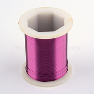 Round Copper Jewelry Wire, Purple, 26 Gauge, 0.4mm, about 98.42 Feet(30m)/roll(CWIR-R004-0.4mm-08)