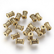 Tibetan Style Beads, Zinc Alloy Beads, Antique Golden Color, Lead Free & Cadmium Free, Vase, Size: about 5mm in diameter, 7mm long, hole: 2mm(X-GLF0292Y)