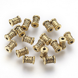 Tibetan Style Beads, Zinc Alloy Beads, Antique Golden Color, Lead Free & Cadmium Free, Vase, Size: about 5mm in diameter, 7mm long, hole: 2mm(X-GLF0292Y)