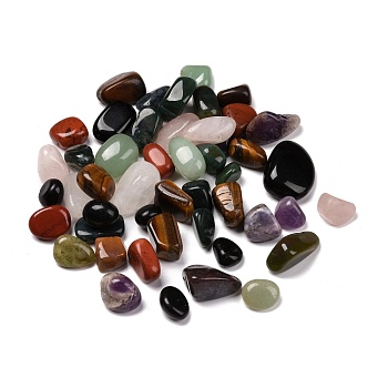 Natural Stone Beads, No Hole, Nuggets, Tumbled Stone, Vase Filler Gems, 9~45x8~35x4~30mm, about 47~143pcs/1000g