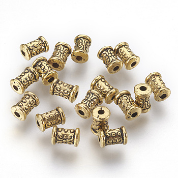 Tibetan Style Beads, Zinc Alloy Beads, Antique Golden Color, Lead Free & Cadmium Free, Vase, Size: about 5mm in diameter, 7mm long, hole: 2mm