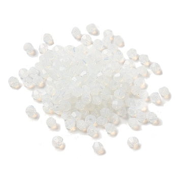Transparent Glass Beads, Faceted, Bicone, WhiteSmoke, 3.5x3.5x3mm, Hole: 0.8mm, 720pcs/bag. 