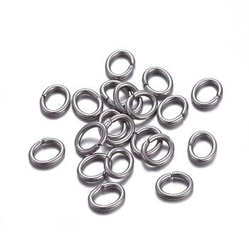 316 Surgical Stainless Steel Jump Rings, Open Jump Rings, Oval, Stainless Steel Color, 20 Gauge, 5x4x0.8mm, Inner Diameter: 2.5x3mm