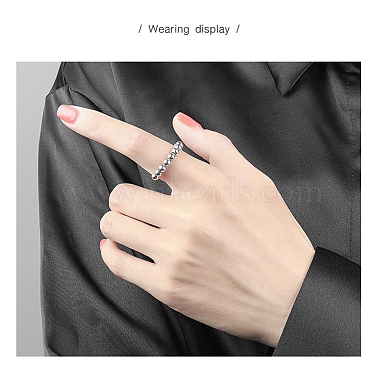 кольца на палец из стерлингового серебра 925 с родиевым покрытием(RJEW-L108-01A-P)-3