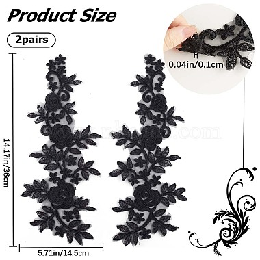 Polyester Embroidery Lace Appliques(DIY-WH0401-94B)-2