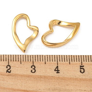 304 Stainless Steel Heart Linking Rings(STAS-L022-221G)-3
