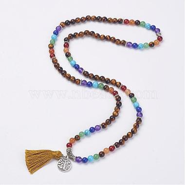 Natural Gemstone Beads Necklaces(NJEW-F147-B)-2