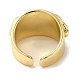 Rack Plating Real 18K Gold Plated Brass Curb Chains Shape Open Cuff Rings(RJEW-B048-11G)-3