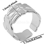 Minimalist 304 Stainless Steel Cuff Rings, Wide Band Open Rings(EG1684-1)