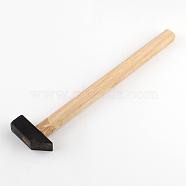 Iron Hammers, Mallets, with Wood Handle, Gunmetal, 23x4.9x1.6cm(TOOL-R091-03)